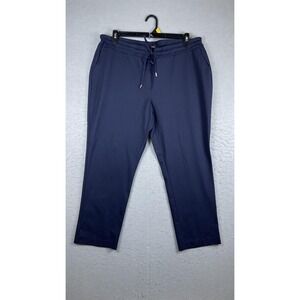 Dalia Pants Womens 2XL Navy Blue Pull On Jogger Stretch Elastic‎ Waist Pockets